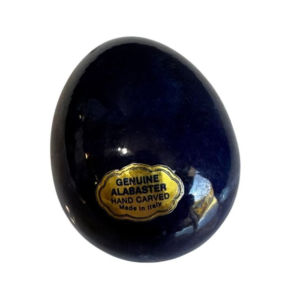 Volterra Italy Alabaster Egg 2 1/2" Hand Carved Souvenir Toscana Palazzo Art - Picture 4 of 5